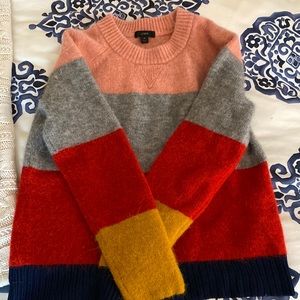 JCrew color block sweater